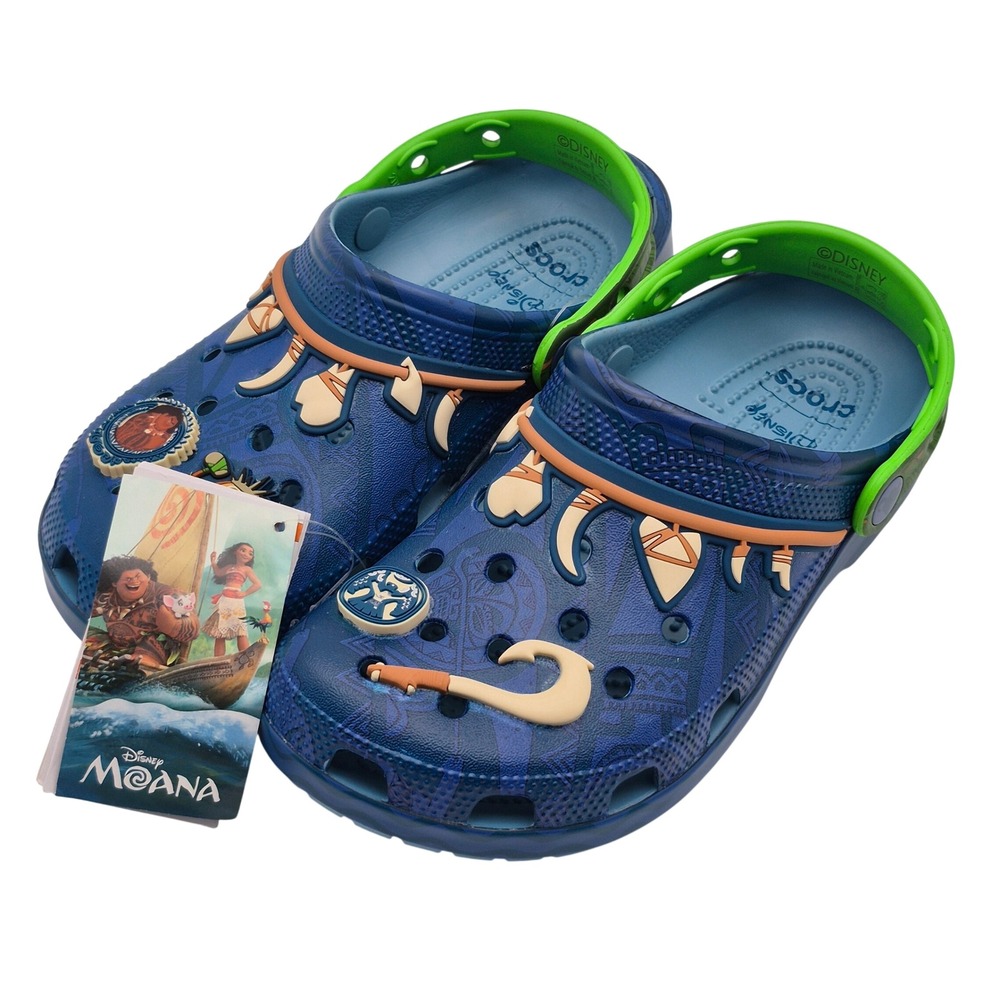 Crocs Disney Moana Maui Classic Clogs Kids Size J2 Shoes Sandals Unisex